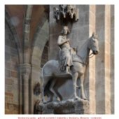 Bamberský jezdec - gotické sochařství (katedrála v Bamberku, Německo - románská)