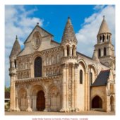 kostel Notre Damme la Grande, Poitiers, Francie - románský