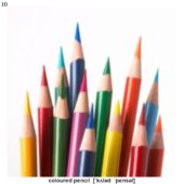coloured pencil  [´kʌləd  ´pensəl]